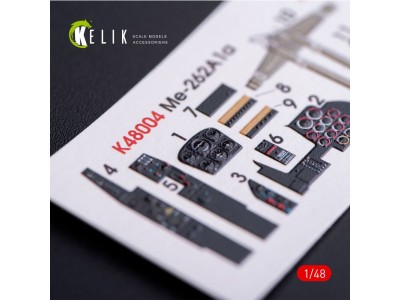 ME-262A1 interior 3D decals for Tamiya kit 