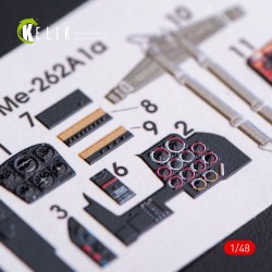 ME-262A1 interior 3D decals for Tamiya kit  2