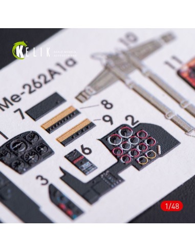 ME-262A1 interior 3D decals for Tamiya kit 