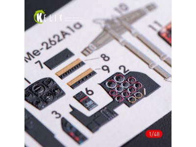 ME-262A1 interior 3D decals for Tamiya kit 