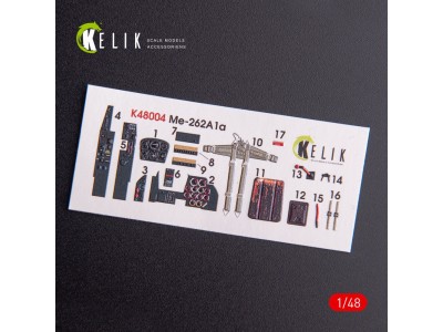 ME-262A1 interior 3D decals for Tamiya kit 