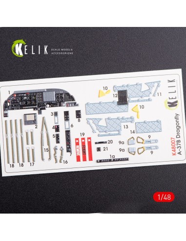 A-37B Dragonfly interior 3D decals for Trumpeter kit 