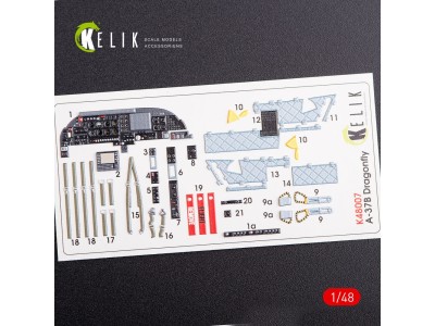 A-37B Dragonfly interior 3D decals for Trumpeter kit 