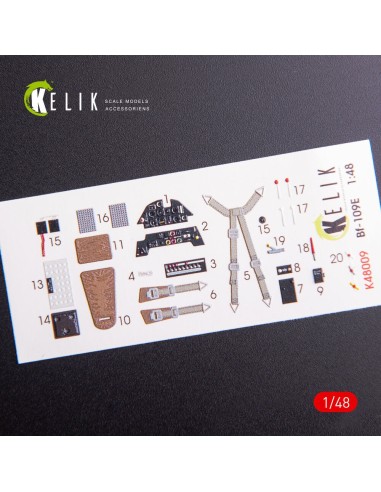 Bf-109E interior 3D decals for WingsyKits kit 