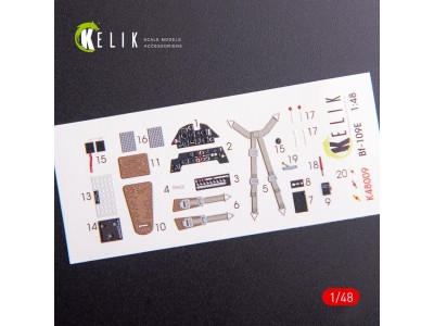 Bf-109E interior 3D decals for WingsyKits kit 