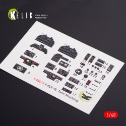 F-82 (F,G) Twin Mustang interior 3D decals for Modelsvit kit 