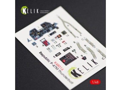 P-47M Thunderbolt interior 3D decals for Tamiya kit 