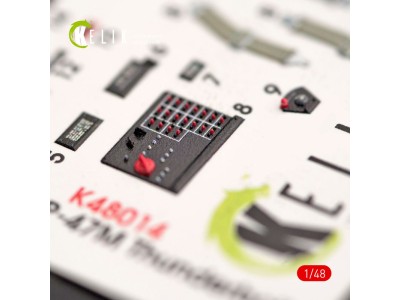 P-47M Thunderbolt interior 3D decals for Tamiya kit 