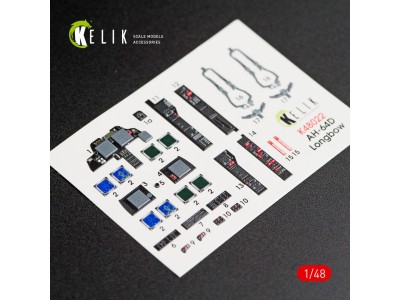 AH-64D Apache longbow interior 3D decals for Academy kit 