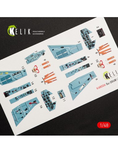 SU-25UB interior 3D decals for Smer/KP kit 