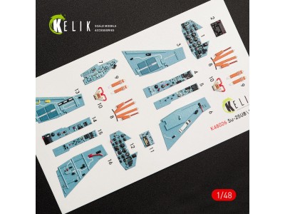 SU-25UB interior 3D decals for Smer/KP kit 