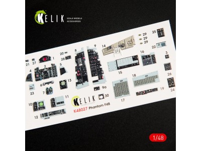F-4B interior 3D decals for Tamiya kit 