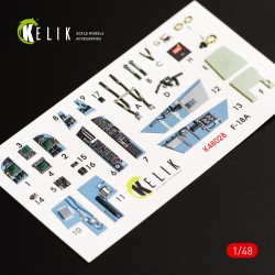F/A-18A Hornet interior 3D decals for Kinetic kit 