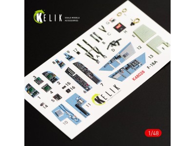 F/A-18A Hornet interior 3D decals for Kinetic kit 