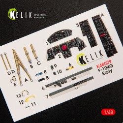 F-104G Starfighter early type interior 3D decals for Hasegawa kit 