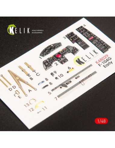 F-104G Starfighter early type interior 3D decals for Hasegawa kit 