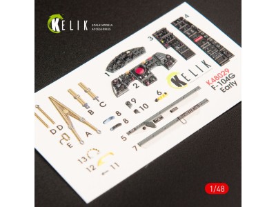 F-104G Starfighter early type interior 3D decals for Hasegawa kit 