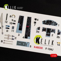 F-104J Starfighter interior 3D decals for Kinetic kit 