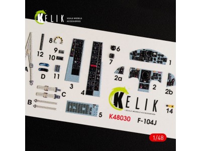 F-104J Starfighter interior 3D decals for Kinetic kit 