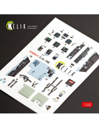F/A-18E Super Hornet interior 3D decals for MENG kit 