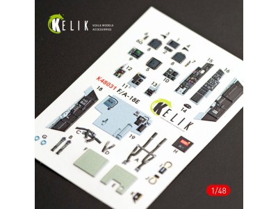 F/A-18E Super Hornet interior 3D decals for MENG kit 