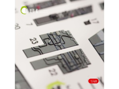 F/A-18B Hornet interior 3D decals for Kinetic kit 