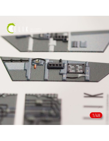 F/A-18B Hornet interior 3D decals for Kinetic kit 