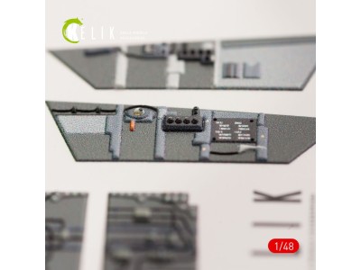F/A-18B Hornet interior 3D decals for Kinetic kit 