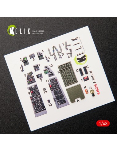 F-16C\N Fighting Falcon interior 3D decals for Tamiya kit 