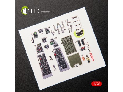 F-16C\N Fighting Falcon interior 3D decals for Tamiya kit 