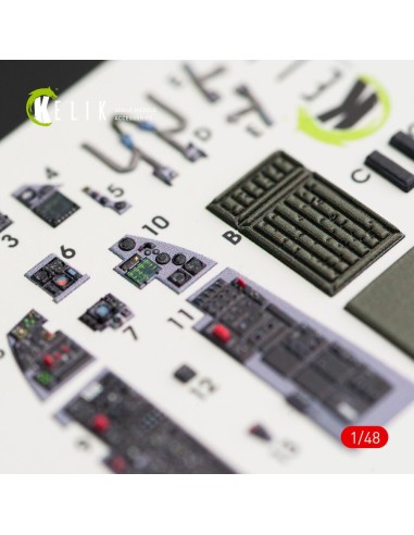 F-16C\N Fighting Falcon interior 3D decals for Tamiya kit 