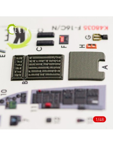 F-16C\N Fighting Falcon interior 3D decals for Tamiya kit 