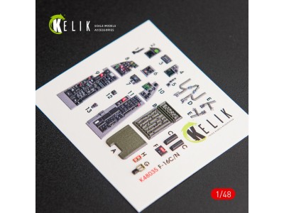 F-16C\N Fighting Falcon interior 3D decals for Tamiya kit 