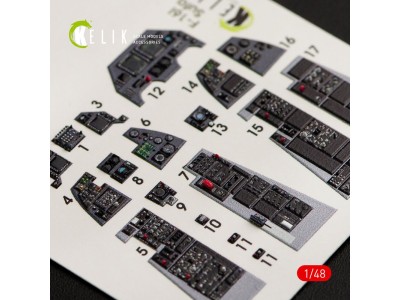 F-16I Sufa interior 3D decals for Kinetic kit 