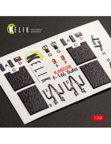 F-16I Sufa interior 3D decals for Kinetic kit 