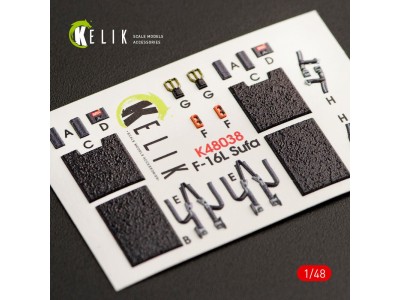 F-16I Sufa interior 3D decals for Kinetic kit 