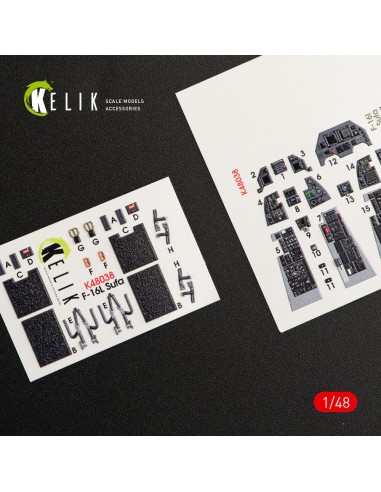 F-16I Sufa interior 3D decals for Kinetic kit 