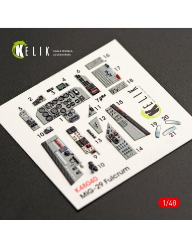 MiG-29A (9-12) Fulcrum interior 3D decals for GWH kit 