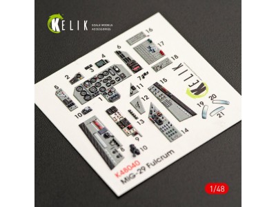 MiG-29A (9-12) Fulcrum interior 3D decals for GWH kit 