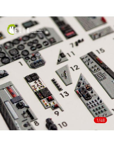 MiG-29A (9-12) Fulcrum interior 3D decals for GWH kit 