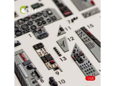 MiG-29A (9-12) Fulcrum interior 3D decals for GWH kit 