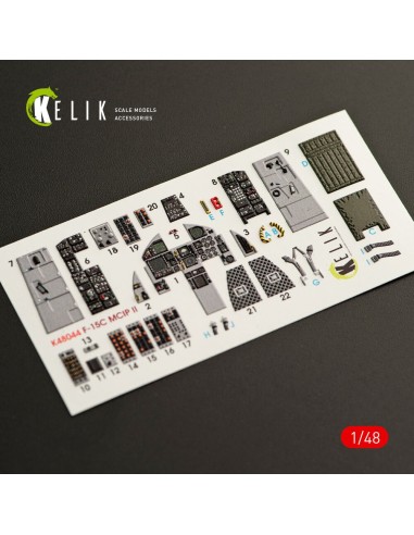 F-15C MSIP II Eagle interior 3D decals for GWH kit 