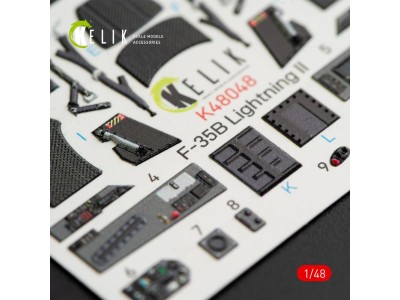 F-35B Lightning II interior 3D decals for Kitty Hawk / Zimimodel kit 