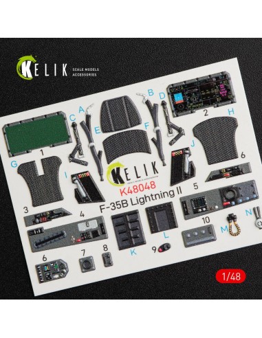 F-35B Lightning II interior 3D decals for Kitty Hawk / Zimimodel kit 