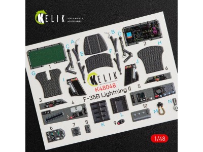 F-35B Lightning II interior 3D decals for Kitty Hawk / Zimimodel kit 