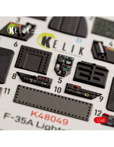 F-35A Lightning II interior 3D decals for Meng kit 