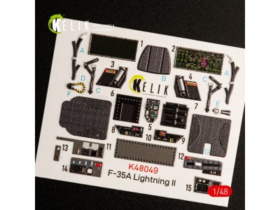 F-35A Lightning II interior 3D decals for Meng kit 