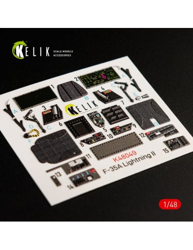 F-35A Lightning II interior 3D decals for Meng kit 