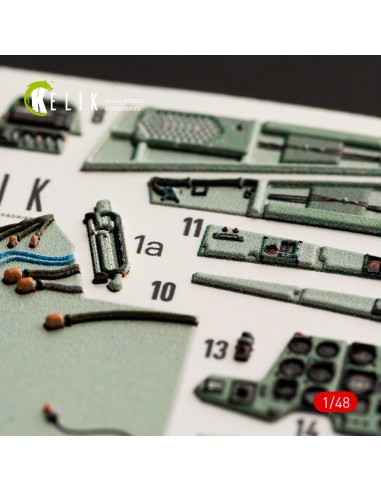 SU-27UB Flanker interior 3D decals for GWH kit 