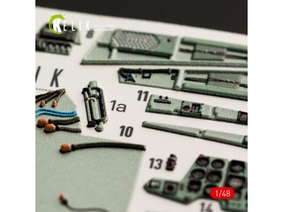 SU-27UB Flanker interior 3D decals for GWH kit 